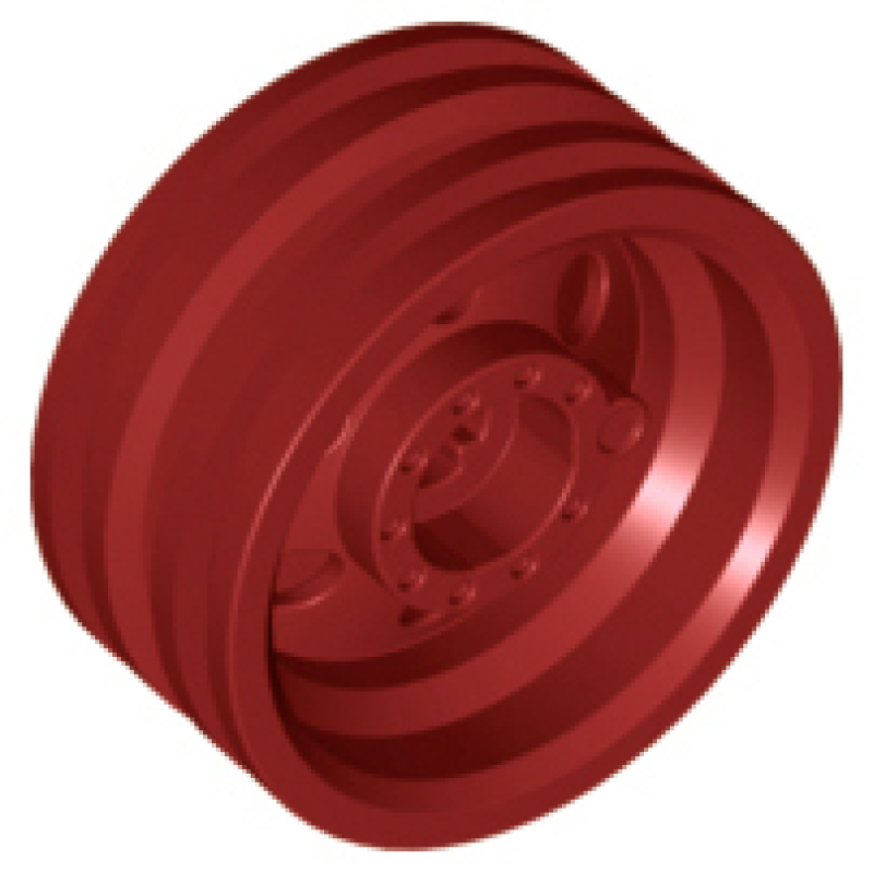 Wiel 30mm d. x 14mm Dark Red